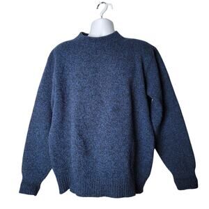 Vintage 80s/90s L.L. Bean Wool Blend Sweater Made in USA Blue Heather XL